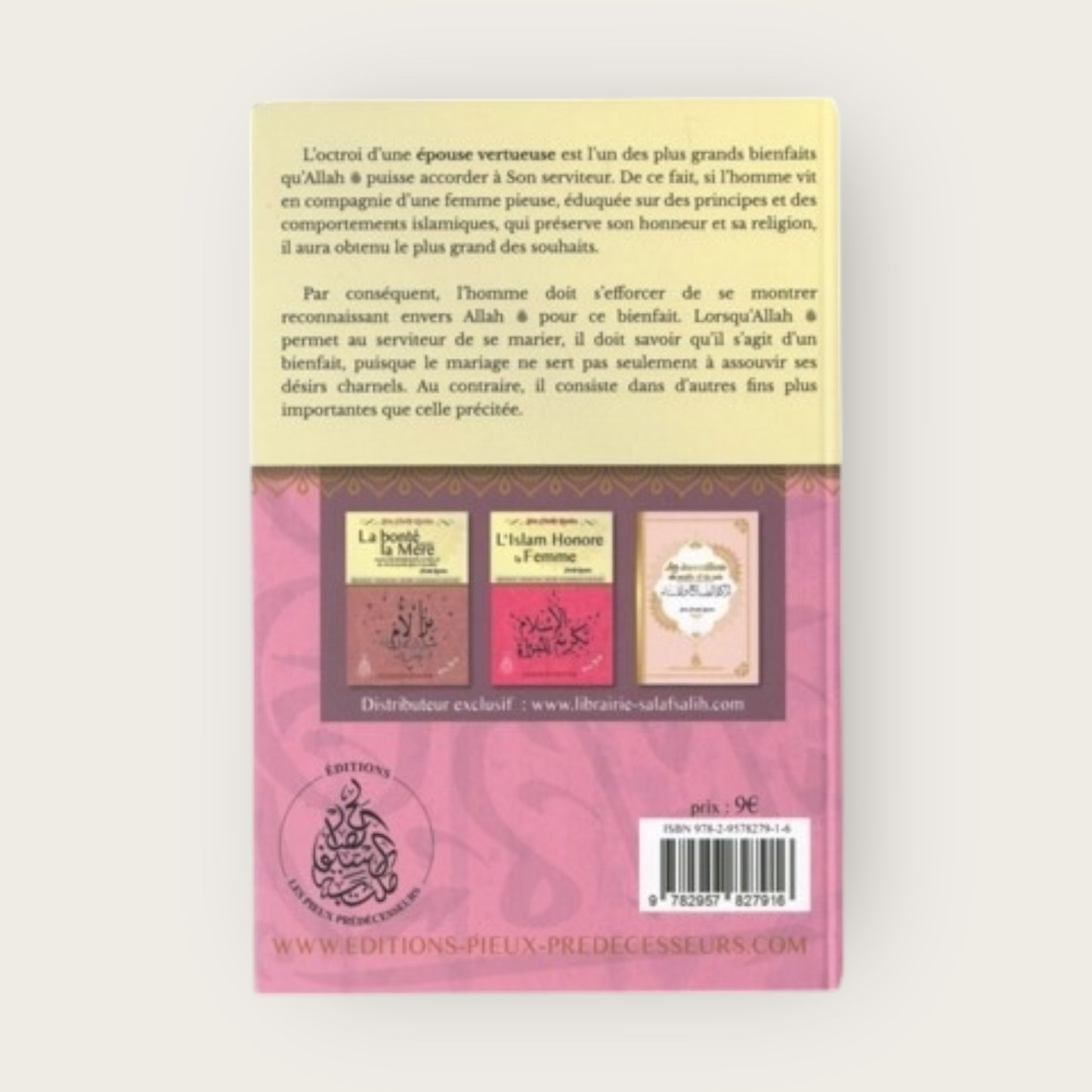 Le Mariage Bienfaits et Bienséances- Bilingue Arabe/Français