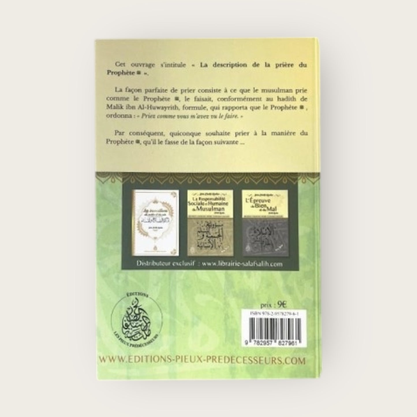 La description de la prière du Prophète ﷺ – Editions les Pieux Prédecesseurs