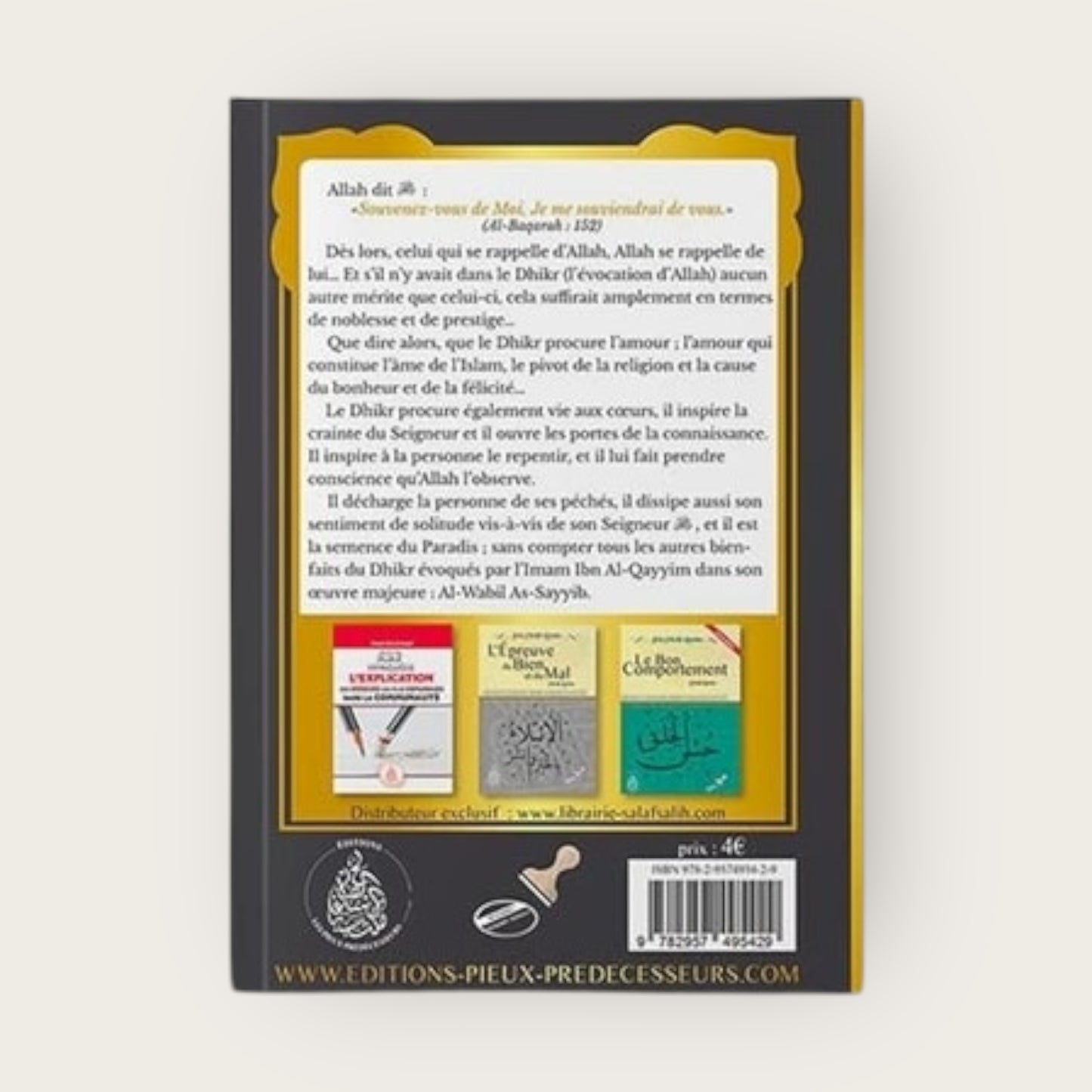 Les invocations du matin et du soir de Cheikh Raslan ( plusieurs coloris)- Éditions Les Pieux Prédécesseurs